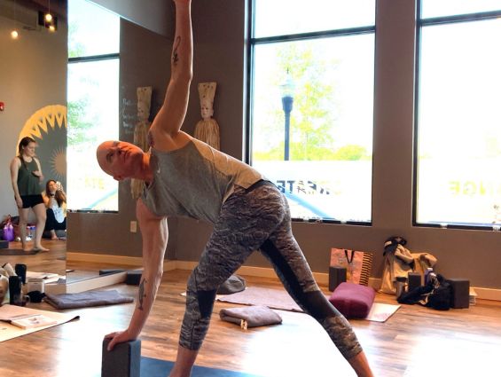 T4 Older Yogi in a pose